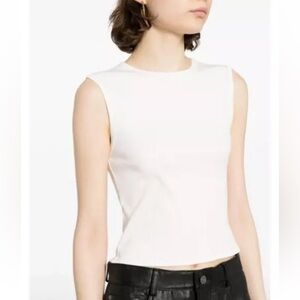 Reformation Women's White Sleeveless Summer Top Shirt 100% Microtencel Size XS